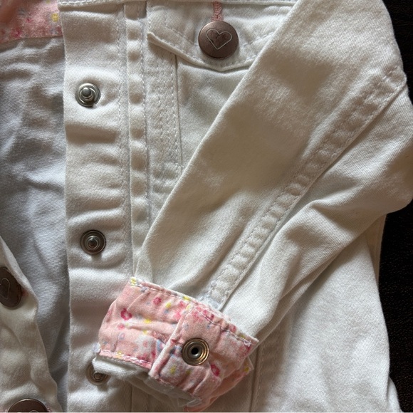 Girls Kids 2-3T Denim Stylish Jacket Heart Snaps - Picture 2 of 11